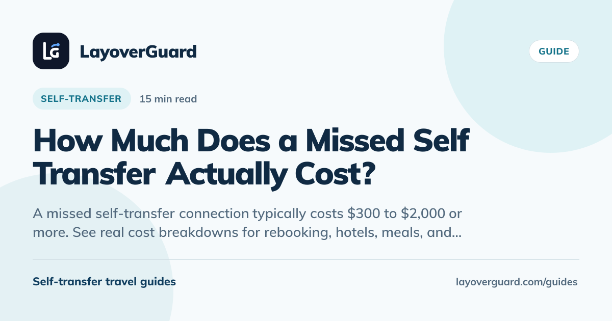 How Much Does a Missed Self Transfer Actually Cost? | LayoverGuard